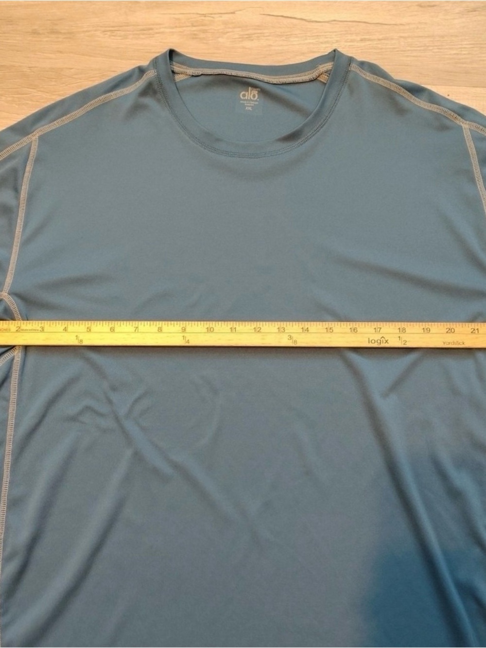 SOLDALO Yoga Men’s Long Sleeve Swim Rash Guard in Slate Blue with Contrast Stitc - Picture 5 of 6